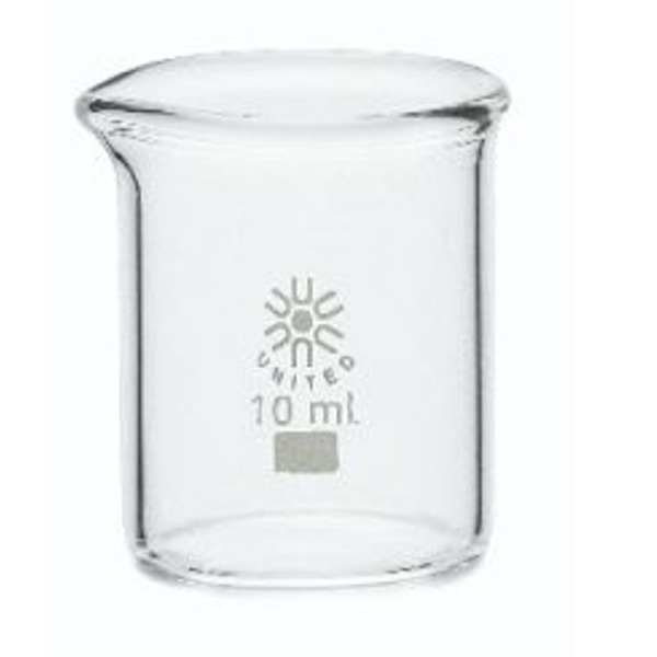 United Scientific 10 Ml Beakers Low Form Borosilicate Glass Bg1000 10 Lab Equipment 0739