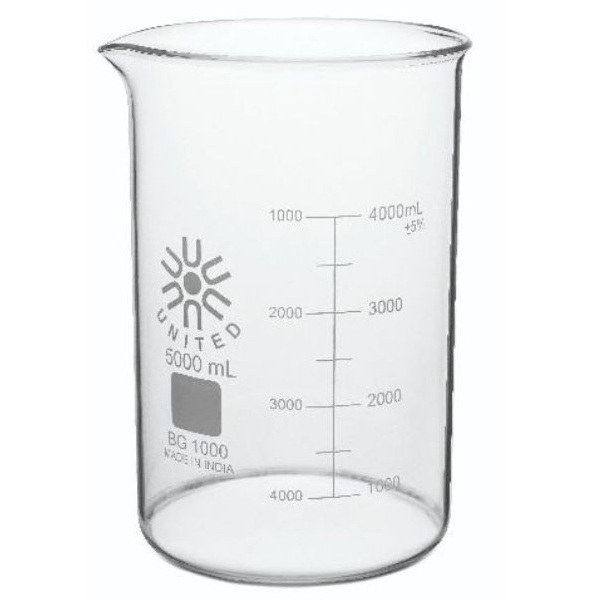 5000ml Graduated Beaker Low Form - Borosilicate Glass