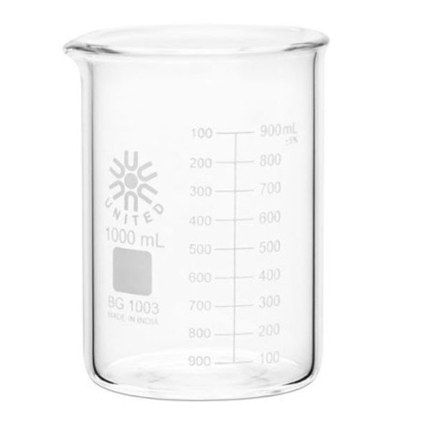 Scale measuring jug 1000ml. with measuring scale. Beaker for