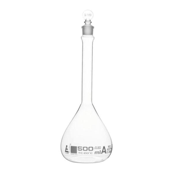 Matracci per verifica, calibrati DAkkS, vetro borosilicato 3.3, classe