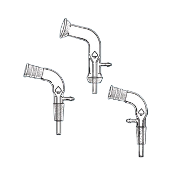 Ace Glass Vacuum Take Off Adapter, 29/42 Outer Top, 29/42 Inner Bottom, Outside The Bend 519216