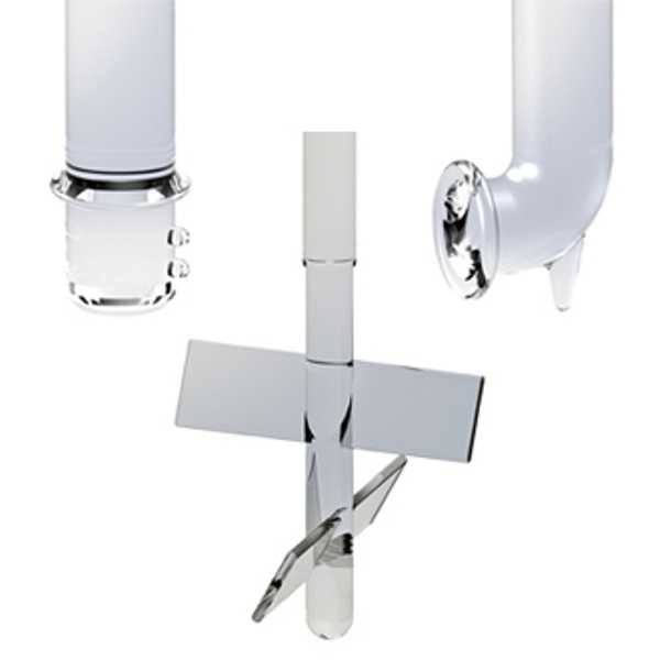 Ace Glass 10mm 69cm Solid Glass Stir Shaft, Precision Ground, Button