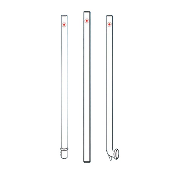 Ace Glass 10mm 50cm Solid Glass Stir Shaft, Polished, Bead Type 807533