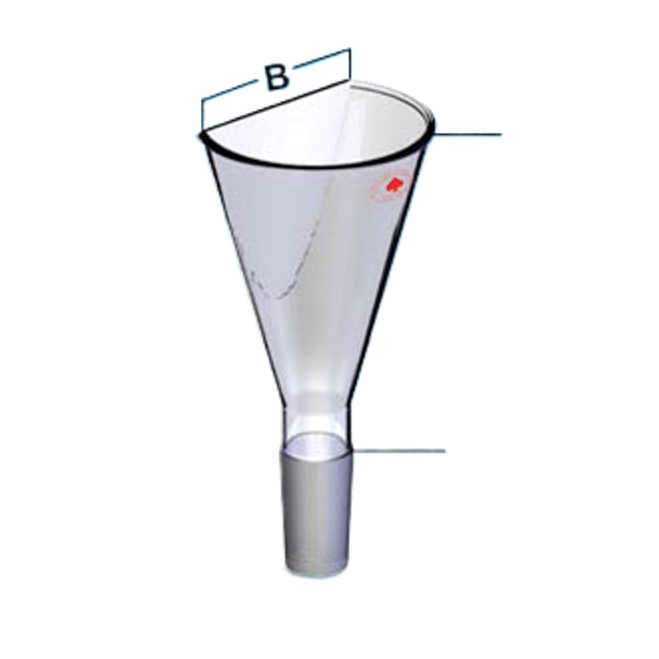 Short Stem Glass Funnel With 24/40 Joint - 75mm Top OD Borosilicate Lab Funnel