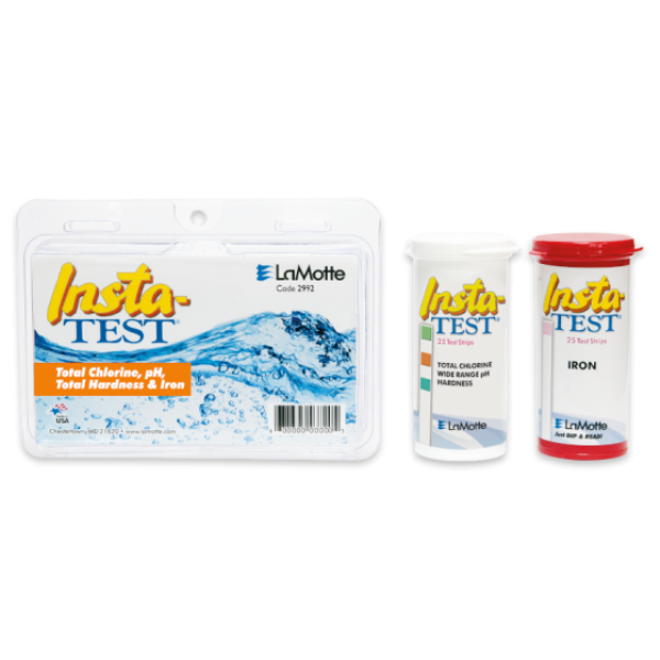 Lamotte InstaTEST Total Chlorine, pH, Total Hardness & Iron Test Strip