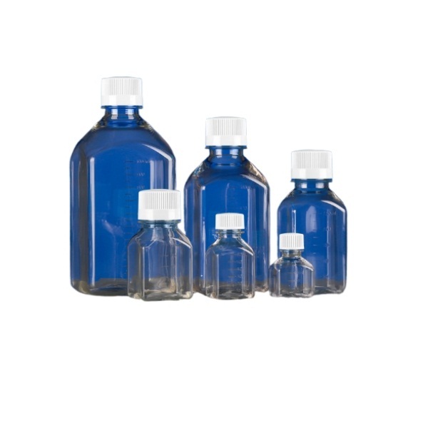 Nest 1000mL PET Square Media Bottles, Sterile, 4/Pk, 12/Cs 334001