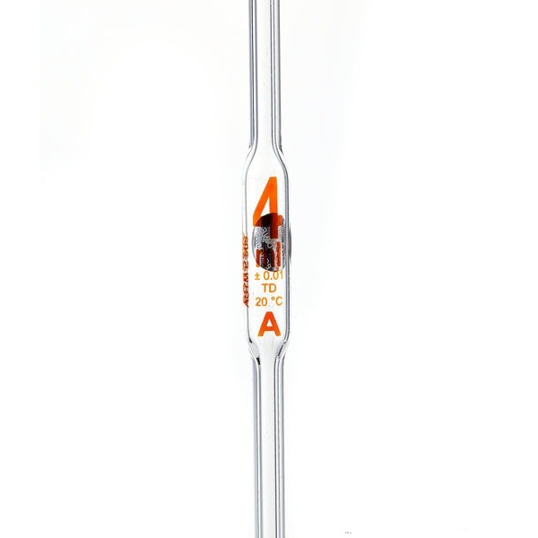 Foxx Life Sciences Borosil Volumetric Pipette Bulb Pipette Class A, 4mL