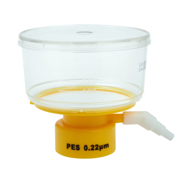 CELLTREAT 12-Pack Bottle Top Filters, 0.45um Nylon Membrane, 90mm Size, Polypropylene, Non-Sterile For Lab Filtration