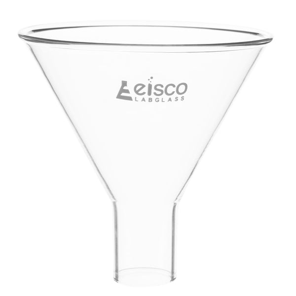 Eisco Powder Funnel, 85mm - 60º Angle - Plain Stem, 24mm - Borosilicate 