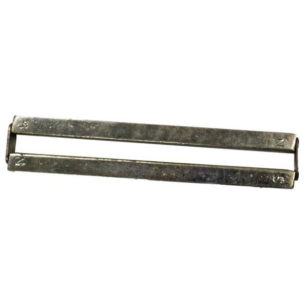 EISCO Bar Magnets, Set Of 2 - N/S Chrome Steel Magnets With Keepers For Physics Experiments