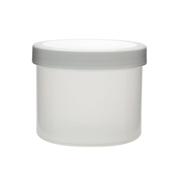 Polypropylene Jars With Caps - 8oz 64mm White Lab Jars (Case Of 36)