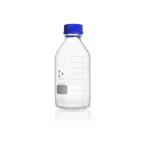 Duran Laborflasche 1000 Ml – GL45, Mit Schraubkappe & Ausgießring, 230 Mm Hoch