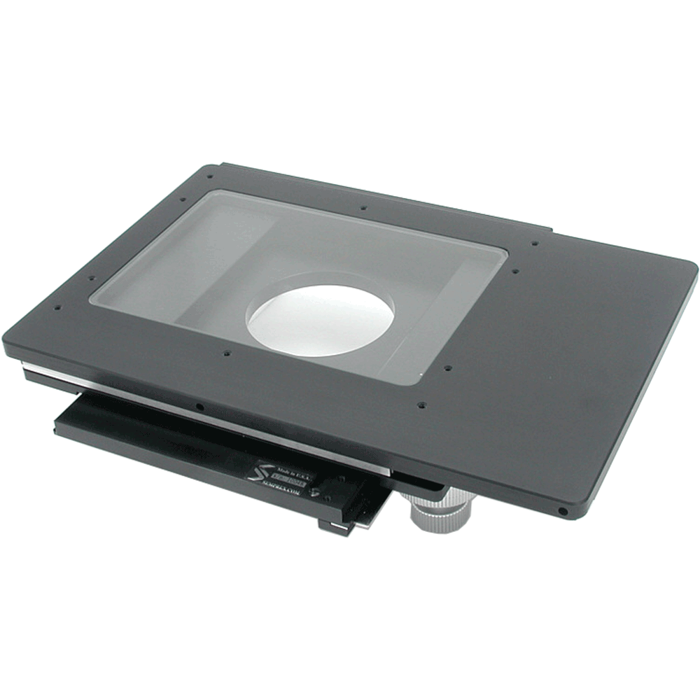 Open Frame 6" x 4" Precision Microscope Stage with Coaxial Knobs Lab