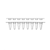 Biologix 0.1ml Volume Flat-top Cap White 8-Strip PCR Tubes 60-1088W