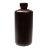 United Scientific UniStore Amber Reagent Bottles, Narrow Mouth, HDPE 500 mL 33428