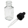 United Scientific 0.5 oz Bottles with Dropper, Square, Flint Glass, PK/12 BDFSQ-0.5OZ