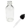 United Scientific 0.5 oz Bottles with Dropper, Boston Round, Flint Glass, PK/12 BDPSC-0.5OZ