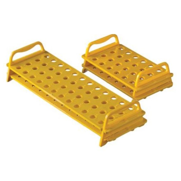 United Scientific 48 Places Racks for Microcentrifuge Tubes, PC, Yellow ...