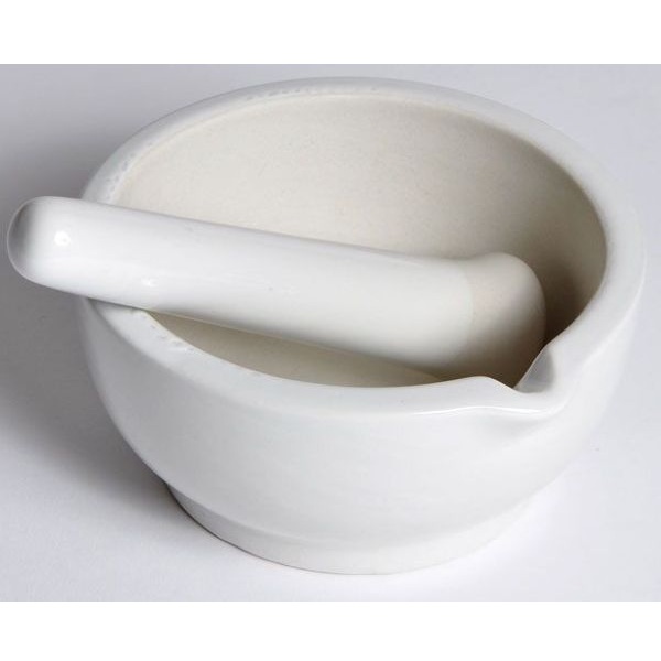United Scientific Supplies JMD150 Porcelain Mortar And Pestle – Deep Form, 150ml Capacity, High-Temperature & Chemical Resistant, White Glaze