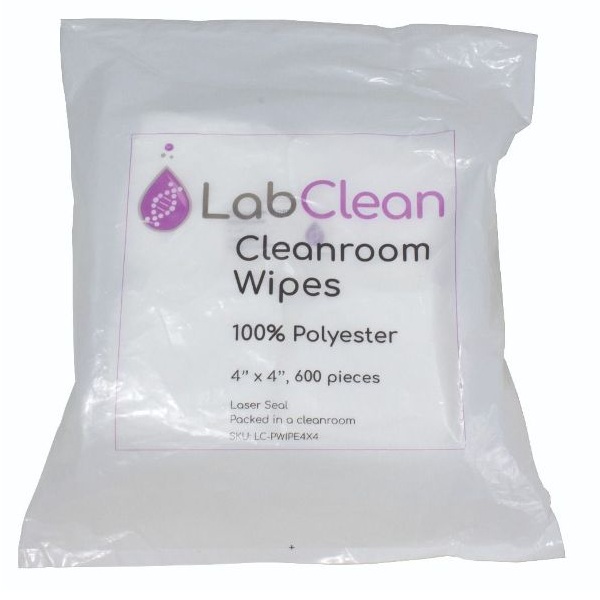United Scientific 4” x 4”, 600 Wipes LabClean Cleanroom Wipes, PWIPE4X4