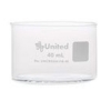 United Scientific 40 ml  CrystalClear Crystallizing Dishes, Without Spout UNCRDSH-FB-40