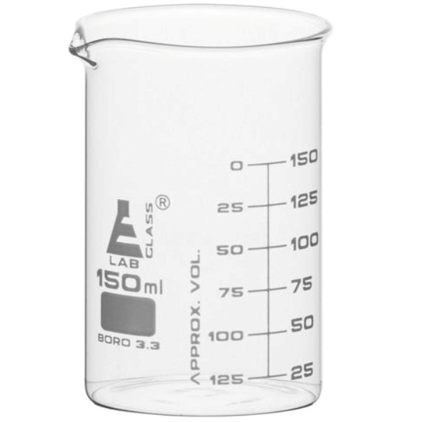 Eisco Labs 1000ml Low Form Beaker – Borosilicate Glass, Dual Scale, ASTM Standard