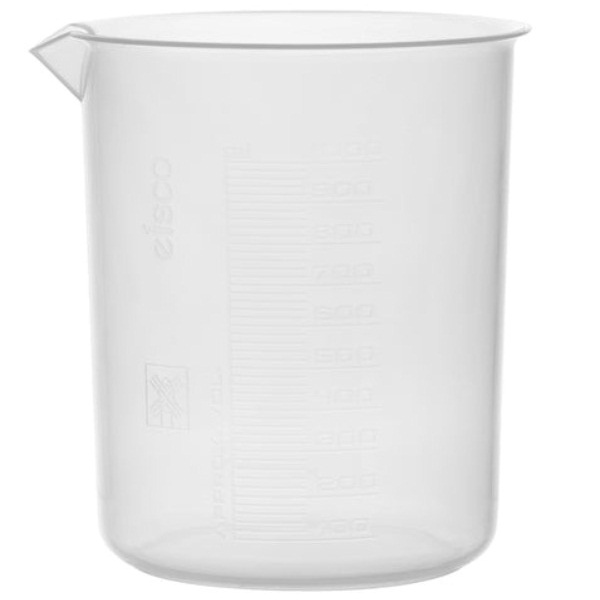 thumbnail image 2 of Eisco Labs 1000ml Polypropylene Measuring Jug – Raised Graduations, Science Lab Grade 2 of 5