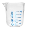 Eisco 100ml Beaker TPX Plastic, with Spout - Blue Graduations - Eisco Labs CH0138BPR