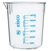 Eisco 600ml Beaker TPX Plastic, with Spout - Blue Graduations - Eisco Labs CH0138DPR