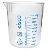 Eisco 1000ml Beaker TPX Plastic, with Spout - Blue Graduations - Eisco Labs CH0138EPR