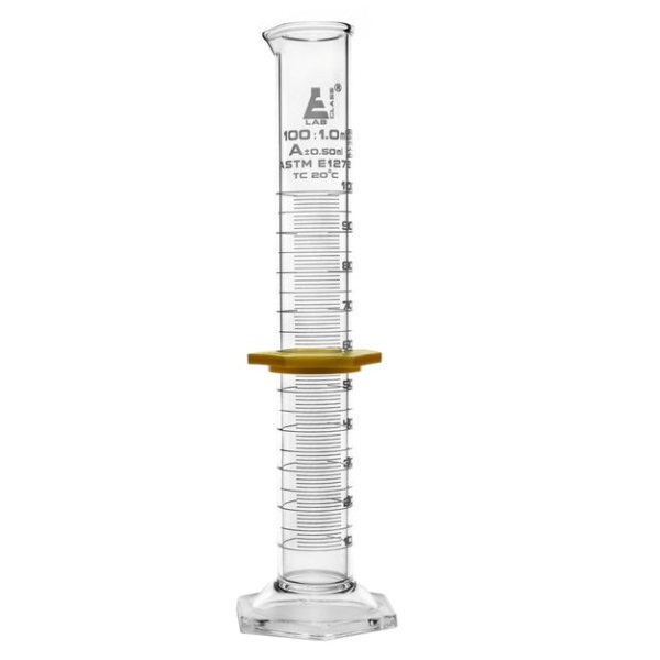 Eisco 100ml Measuring Cylinder ASTM, Class A Tolerance Borosilicate 3