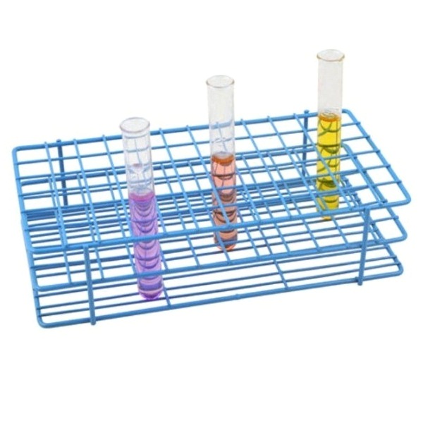 Eisco 6x12 Format Blue Epoxy Coated Steel Wire Test Tube Rack, 72 Holes ...