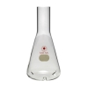 Ace Glass Flask, Shake, 50ml, Three Side Baffles, 18mmod Long Neck, cs/12 3883-03