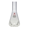 Ace Glass Flask, Shake, 125ml, Three Deep Baffles, 25mmod Long Neck, cs/12 3887-07
