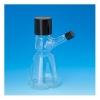 Ace Glass Flask, Trypsinizing, 75ml, Baffled, With Sidearm & Neck Screw Caps, cs/3 3902-32