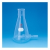 Ace Glass Flask, Storage, 250ml, Bottom Hose Connection, #6 Stopper Size Beaded Neck, cs/6 3906-03