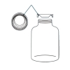 Ace Glass 9.5L (2.5 Gallon) Solution Bottle, Gl120 Threaded Neck, No Cap 4048-09