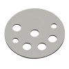 Ace Glass Reaction Head,Flat,Stainless Steel,Fits 200mm Kf Flat Flange 6467-01