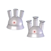 Ace Glass Head,4in,316 Stainless Steel,Three Neck,24/40 Center,(2)24/40 6490-12