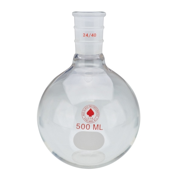 Ace Glass Flask, Round Bottom, Heavy WalL, Single Neck, 1L, 24/40 6887-227
