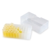 Globe Scientific Freezer Box for 1.5mL and 2.0mL, 50-place (5 x 10 format) with Lid, Clear PK/5 3056