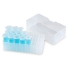 Globe Scientific Freezer Box for 5.0mL Tubes, 21-place (7 x 3 format), with Lid, Clear PK/5 3057
