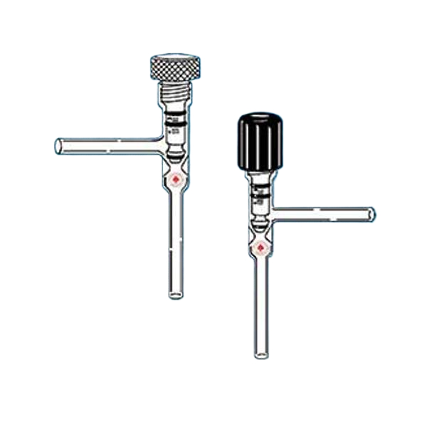 Ace Glass Stopcock, 0-10mm, 90 Degree Arms, High Vacuum, PTFE Plug With ...