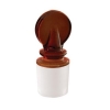 Foxx Life Sciences Borosil Amber Solid Penny Head Glass Stopper Ground Joint 12/21, CS/20 8400A12