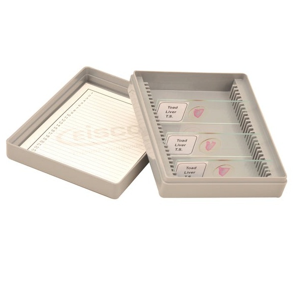 Lab Slide Aluminium Rack Microscope Slide Rack Eisco Labs Aluminum - Holds 25 Microscope Slides ...