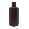 Eisco Reagent Bottle, Amber, 500mL - Narrow Mouth with Screw Cap - HDPE CH0173HAM