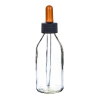 Eisco Dropping Bottle, 100ml (3.3oz) - Screw Cap with Glass Dropper - Soda Glass CH0187C