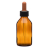 Eisco Dropping Bottle, 100ml (3.3oz) - Screw Cap with Glass Dropper - Soda Glass CH0187G