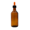 Eisco Dropping Bottle, 180ml (6oz) - Screw Cap with Glass Dropper - Soda Glass CH0187H