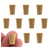 Eisco 10PK Cork Stoppers, Size #0 - 7mm Bottom, 10mm Top, 13mm Length - Tapered Shape CH0310C